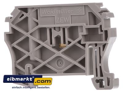Front view Weidmller ZEW 35/2 End bracket for terminal block screwless - 
