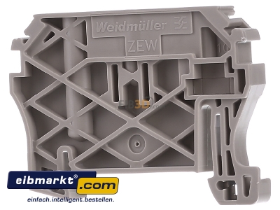 Frontansicht Weidmller ZEW 35/2 Endwinkel f.TS 35, 8mm 