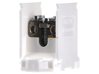 Front view Hager K02SN Power distribution block (rail mount) 
