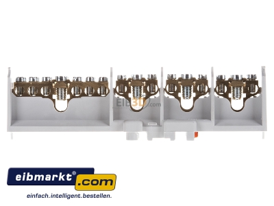 Back view Rail terminal bar 4-p screw clamp K66A Hager K66A
