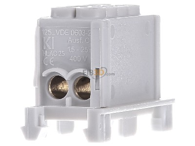 View on the left Kleinhuis HLAC25-12 Power distribution block (rail mount) 
