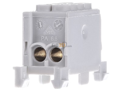 View on the right Kleinhuis HLAC25-12 Power distribution block (rail mount) 
