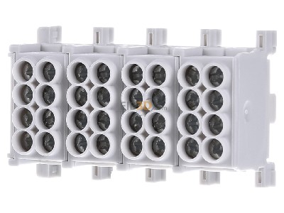 Front view Kleinhuis HLAC25-42 Power distribution block (rail mount) 
