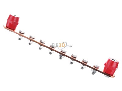 Top rear view Dehn PAS I 8AP M10 CU Equipotential bonding bar 
