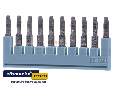 Front view Siemens Indus.Sector 8WH9020-6BL10 Cross-connector for terminal block 10-p 
