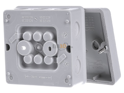 Back view Hensel DE 9345 Surface mounted box 98x98mm 
