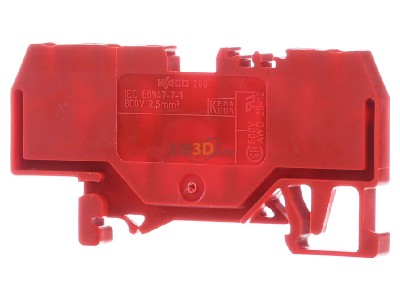 Back view WAGO 280-653 Feed-through terminal block 5mm 24A 
