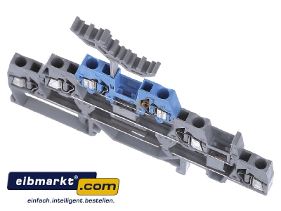 Ansicht oben vorne WAGO Kontakttechnik 280-552 Dreistockklemme grau/blau 