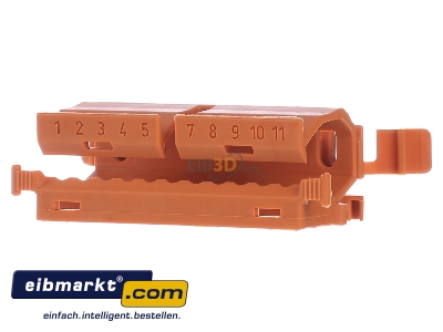 Frontansicht WAGO Kontakttechnik 222-500 Befestigungsadapter f.2-5pol. orange 