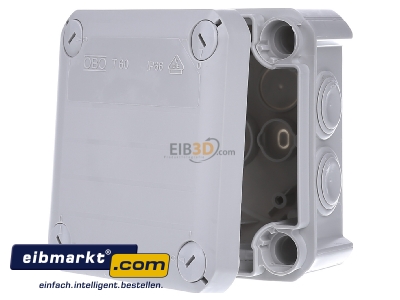 Front view OBO Bettermann T 60 Surface mounted box 114x114mm
