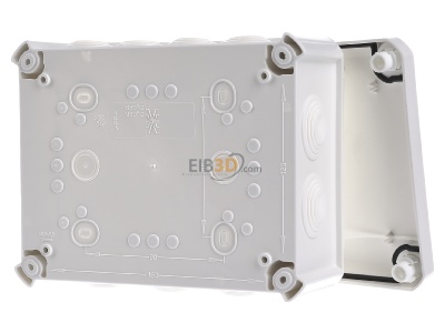 Back view OBO T 160 RW Surface mounted box 190x150mm 
