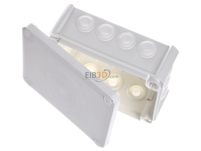 View up front OBO T 160 RW Surface mounted box 190x150mm 
