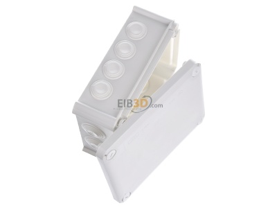 View top left OBO T 160 RW Surface mounted box 190x150mm 
