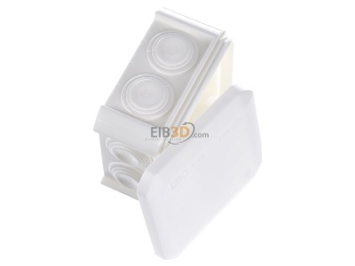 View top left OBO T 40 RW Surface mounted box 90x90mm 
