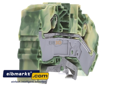 Ansicht links WAGO Kontakttechnik 2016-7607 Schutzleiterklemme 16qmm gr-ge 