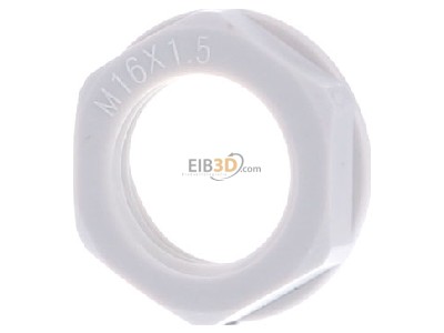 Front view Kaiser 8255.17 Locknut for cable screw gland M16 
