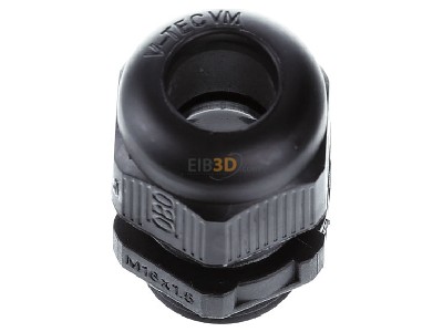 Ansicht oben vorne OBO V-TEC VM16 SW Verschraubung Vollmetrisch 