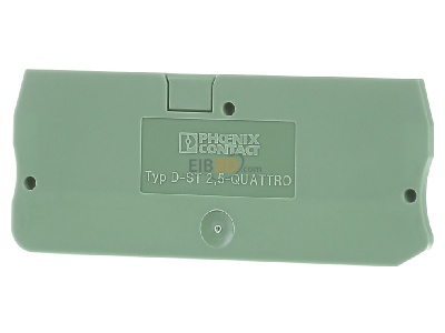 Front view Phoenix D-ST 2,5-QUATTRO GN End/partition plate for terminal block 
