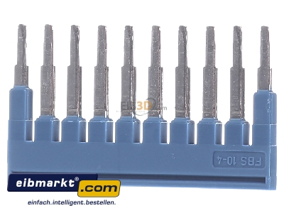 Ansicht hinten Phoenix Contact FBS 10-4 BU Querverbinder/Brcke Polzahl: 10, blau 