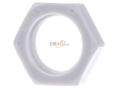 Front view Kleinhuis 3420M16 Locknut for cable screw gland M16 
