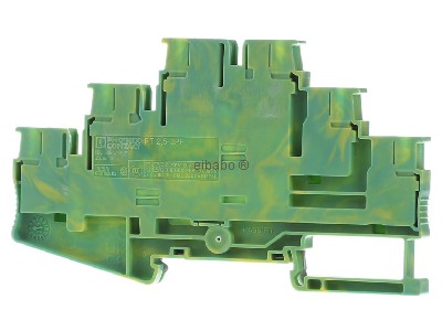 Ansicht hinten Phoenix PT 2,5-3PE Schutzleiter-Reihenklemme 5,2 mm, gr�n-gelb 