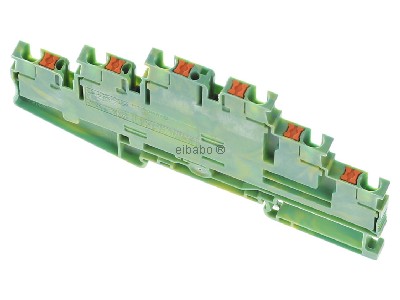 Ansicht oben hinten Phoenix PT 2,5-3PE Schutzleiter-Reihenklemme 5,2 mm, gr�n-gelb 