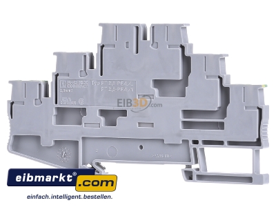 Ansicht hinten Phoenix Contact PT 2,5-PE/L/L Schutzleiter-Reihenklemme 5,2 mm, grau 