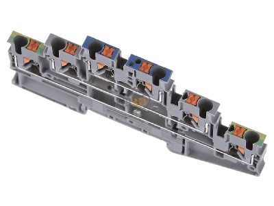 Ansicht oben vorne Phoenix PT 2,5-PE/L/N Schutzleiter-Reihenklemme 5,2 mm, grau 
