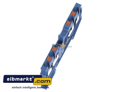 Ansicht oben links Phoenix Contact PT 2,5-QUATTRO BU Durchgangsreihenklemme 0,14-4qmm, 5,2mm, bl 