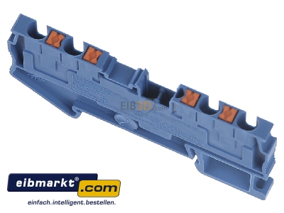 Ansicht oben hinten Phoenix Contact PT 2,5-QUATTRO BU Durchgangsreihenklemme 0,14-4qmm, 5,2mm, bl 