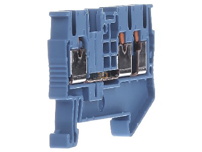 Ansicht links Phoenix PT 2,5-TWIN BU Durchgangsreihenklemme 0,14-4qmm, 5,2mm, bl 