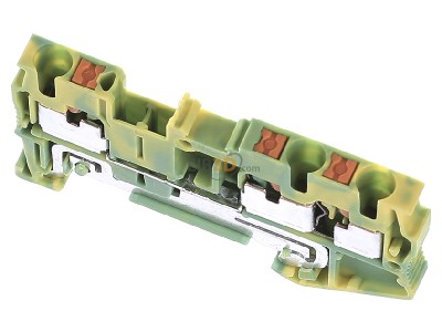 Ansicht oben vorne Phoenix PT 2,5-TWIN-PE Schutzleiter-Reihenklemme 5,2mm, gr�n-gelb 