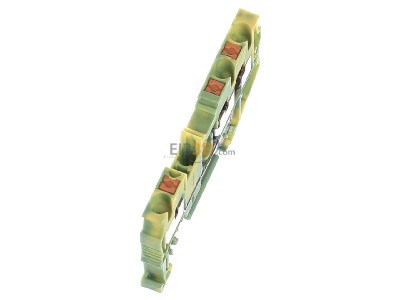 Ansicht oben links Phoenix PT 2,5-TWIN-PE Schutzleiter-Reihenklemme 5,2mm, gr�n-gelb 
