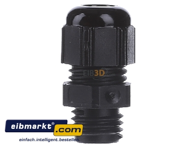 Back view Lapp Zubehr ST-M12x1,5 R9005 BK Cable screw gland M12
