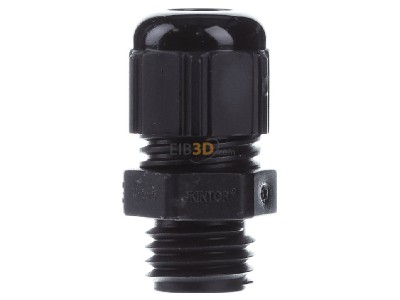 Back view Lapp STR-M12x1,5 R9005 BK Cable gland / core connector 
