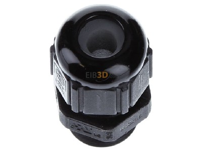 Ansicht oben rechts Lapp STR-M12x1,5 R9005 BK Kabelverschraubung SKINTOP 
