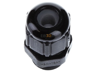 Top rear view Lapp STR-M12x1,5 R9005 BK Cable gland / core connector 
