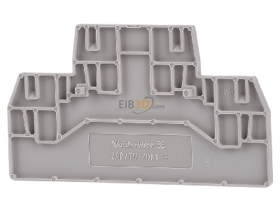 Back view Weidmller ZAP/TW ZDK1.5 End/partition plate for terminal block 
