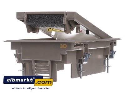 Front view OBO Bettermann GES2 U 1019 Installation box for underfloor duct
