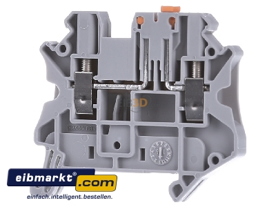 Front view Phoenix Contact UT 2,5-MT Disconnect terminal block 20A 1-p 5,2mm 
