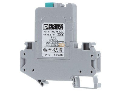 Front view Phoenix UT 6-TMC M 10A Miniature circuit breaker 1-p 
