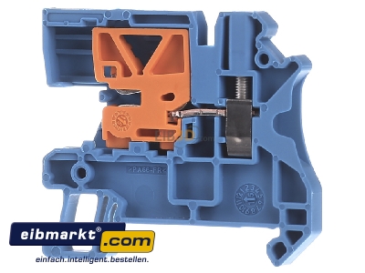 Front view Phoenix Contact UTN  2,5 Neutral disconnect terminal block 5,2mm UTN 2,5
