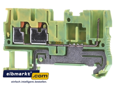 Frontansicht Phoenix Contact PT 2,5-TWIN/1P-PE Schutzleiter-Reihenklemme 