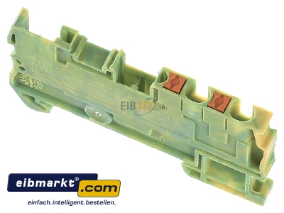 Ansicht oben hinten Phoenix Contact PT 2,5-TWIN/1P-PE Schutzleiter-Reihenklemme 