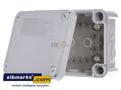 Front view OBO Bettermann T 100 M25-M32 Surface mounted box 102x136mm
