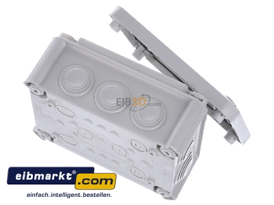 Top rear view OBO Bettermann T 100 M25-M32 Surface mounted box 102x136mm
