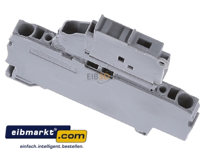 Ansicht oben vorne WAGO Kontakttechnik 2002-1611 Sicherungsklemme 0,25-2,5qmm grau 