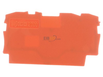 Front view WAGO 2000-1392 End/partition plate for terminal block 
