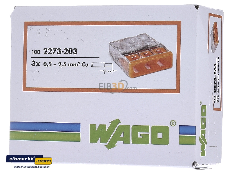 WAGO, 2273-205, Screwless connection terminal 5x 0.5-2.5 yellow 2273-205