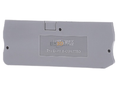 Front view Phoenix D-PT 4-QUATTRO End/partition plate for terminal block 
